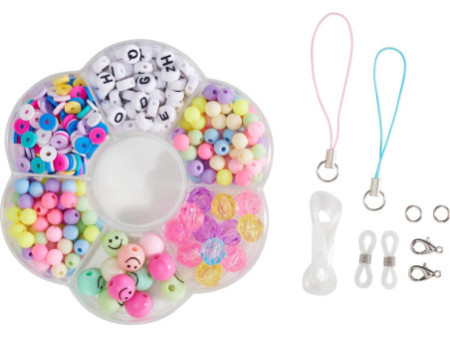 folia Kit de perles Phone Charms RAINBOW SMILE, 349 pièces