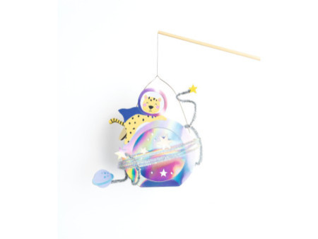 folia Kit de lanterne SPACE SAFARI, métal irisé