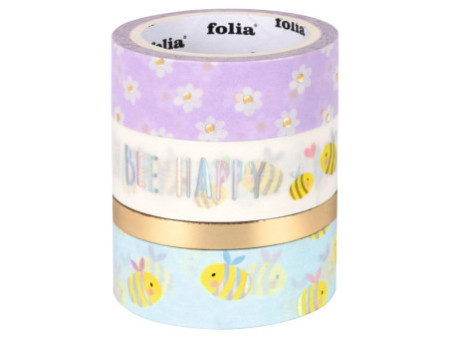 folia Ruban adhésif décoratif Washi-Tape HOTFOIL BEES