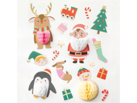 folia Sticker boule en papier de Noël CHRISTMAS