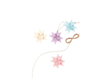 folia Bandes de papier PASTEL pour mini étoiles de Froebel