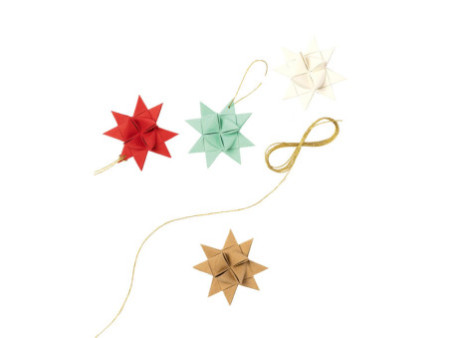 folia Bandes de papier WINTER pour mini étoiles de Froebel