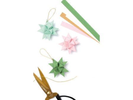 folia Bandes de papier WINTER pour mini étoiles de Froebel