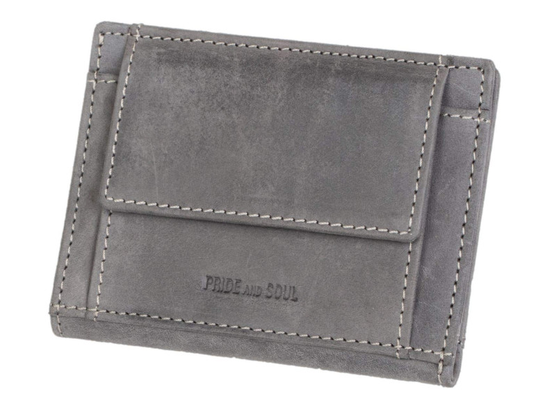 PRIDE&SOUL Porte-cartes avec porte-monnaie, RFID, gris