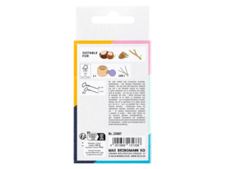 folia Kit de perçage de marrons, en bois, 103 pièces