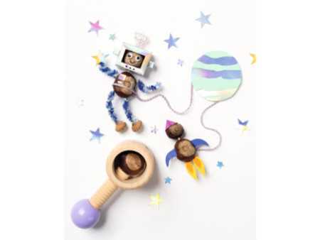 folia Kit de perçage de marrons, en bois, 103 pièces