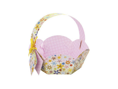 folia Panier pour cadeaux en carton imprimé, diamètre 115 mm