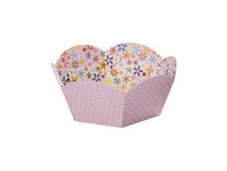 folia Panier pour cadeaux en carton imprimé, diamètre 145 mm