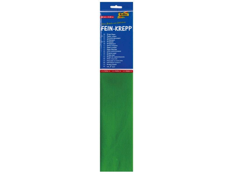 folia Papier crépon en couches, 500 mm x 2,5 m, vert-jaune