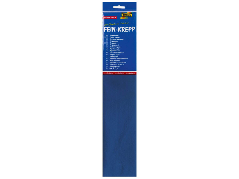 folia Papier crépon en couches, 500mm x 2,5m, bleu brillant