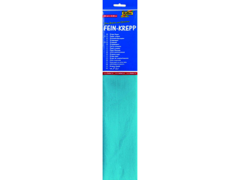 folia Papier crépon en couches, 500 mm x 2,5 m, bleu clair