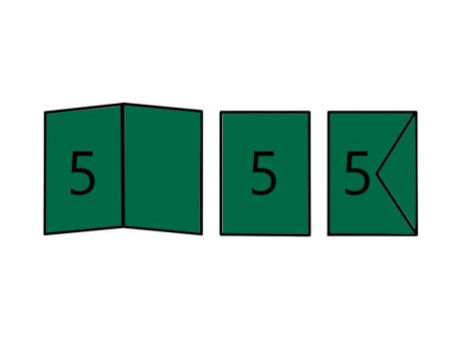 folia Kit de cartes pliantes, 105 x 150 mm, vert sapin