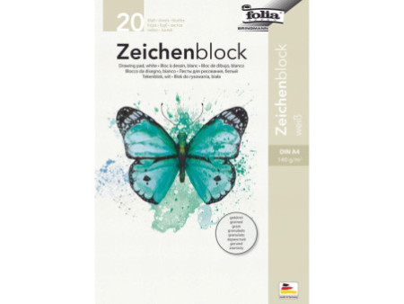 folia Bloc de dessin, 140 g/m2, A4, grainé, 20 feuilles
