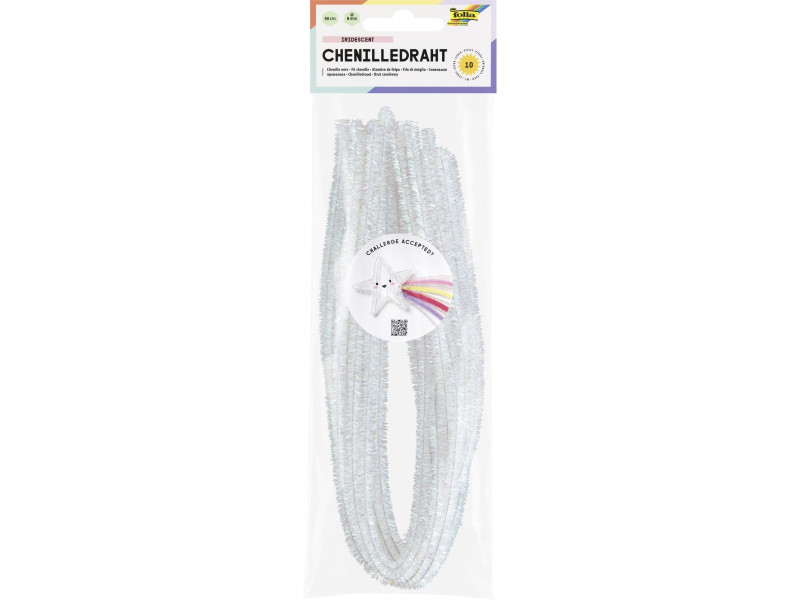 folia Fil chenille, longueur: 500 mm, irisé
