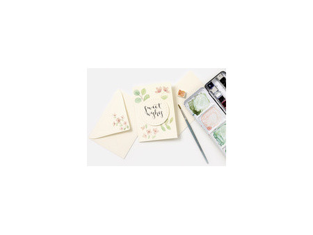 folia Kit de cartes pliantes, 105 x 150 mm, beige clair