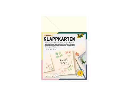 folia Kit de cartes pliantes, 105 x 150 mm, vieux rose