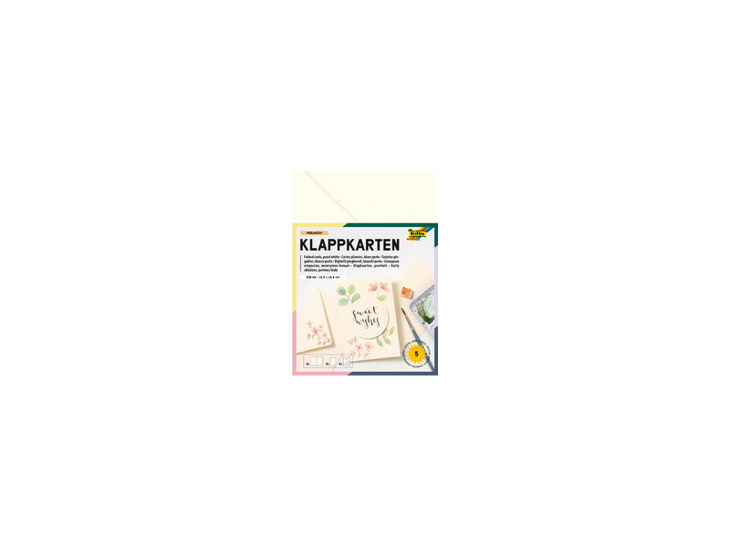 folia Kit de cartes pliantes, 105 x 150 mm, vieux rose