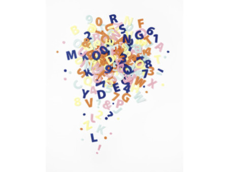 folia Décoration en feutre 'Chiffres & lettres', 200 pièces