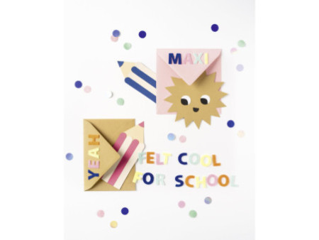 folia Décoration en feutre 'Chiffres & lettres', 200 pièces