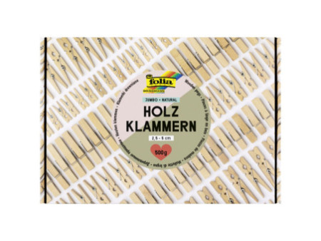 folia Mélange de pinces en bois NATURAL Jumbobox, 500 g