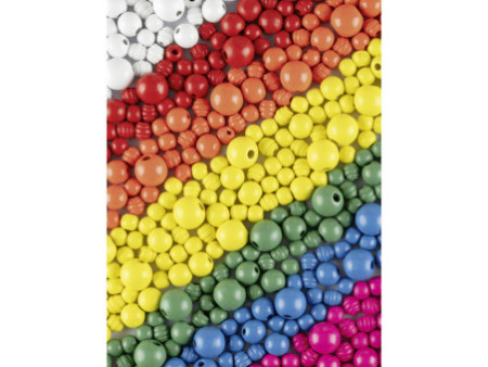 folia Mélange de perles en bois BASIC Jumbobox, 1 kg