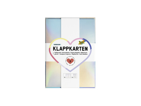 folia Kit de cartes pliantes, 105 x 150 mm, irisé