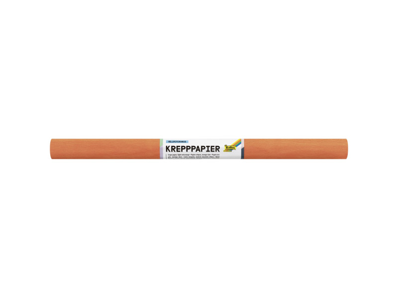 folia Rouleau de papier crépon, 500 mm x 2,5 m, orange clair