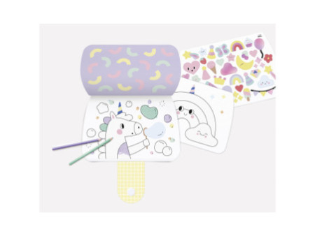 folia Cahier de coloriage avec stickers RAINBOW DREAMS