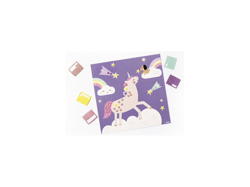 folia Mosaïque en caoutchouc mousse 'UNICORN', 301 pièces