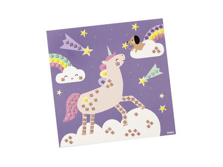 folia Mosaïque en caoutchouc mousse 'UNICORN', 301 pièces