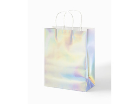 folia Sac en papier IRISÉ SCINTILLANT, taille: L