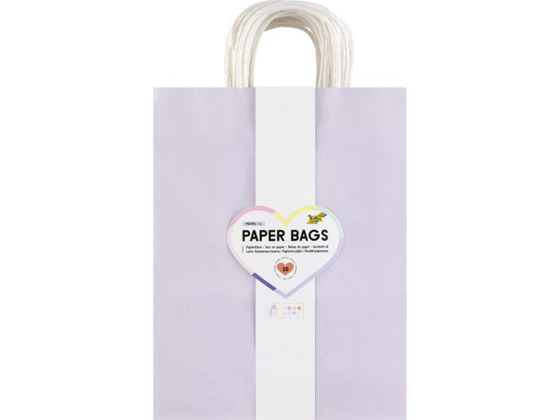 folia Sac en papier PASTEL, taille: L, assorti