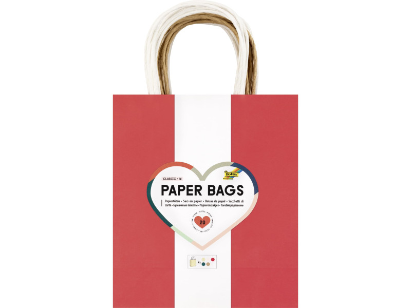 folia Sac en papier CLASSIC, taille: M, assorti