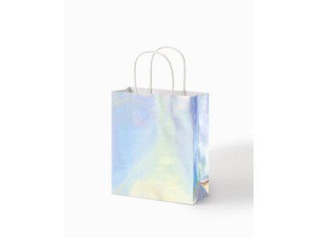 folia Sac en papier IRISÉ SCINTILLANT, taille: M