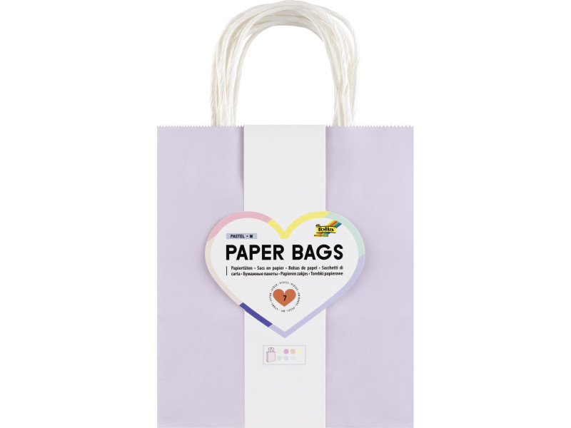 folia Sac en papier PASTEL, taille: M, assorti