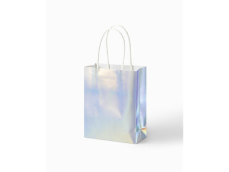 folia Sac en papier IRISÉ SCINTILLANT, taille: S