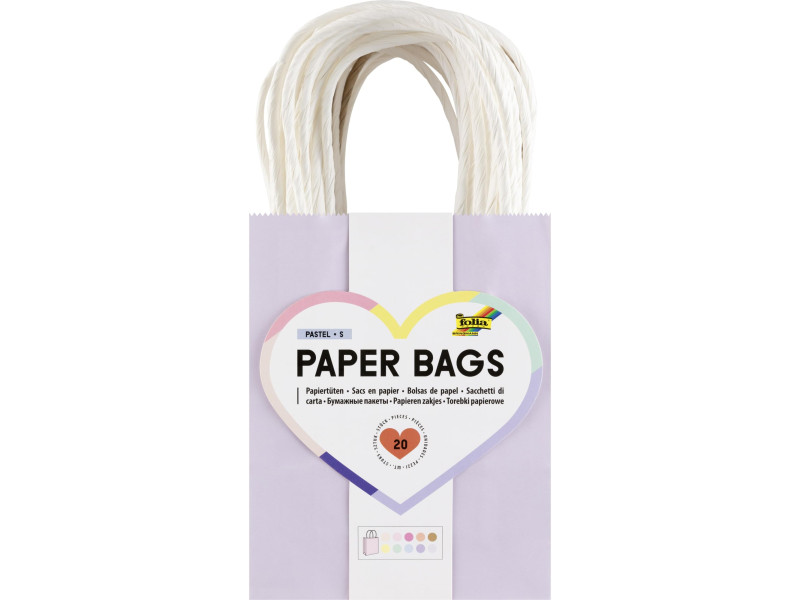 folia Sac en papier PASTEL, taille: S, assorti