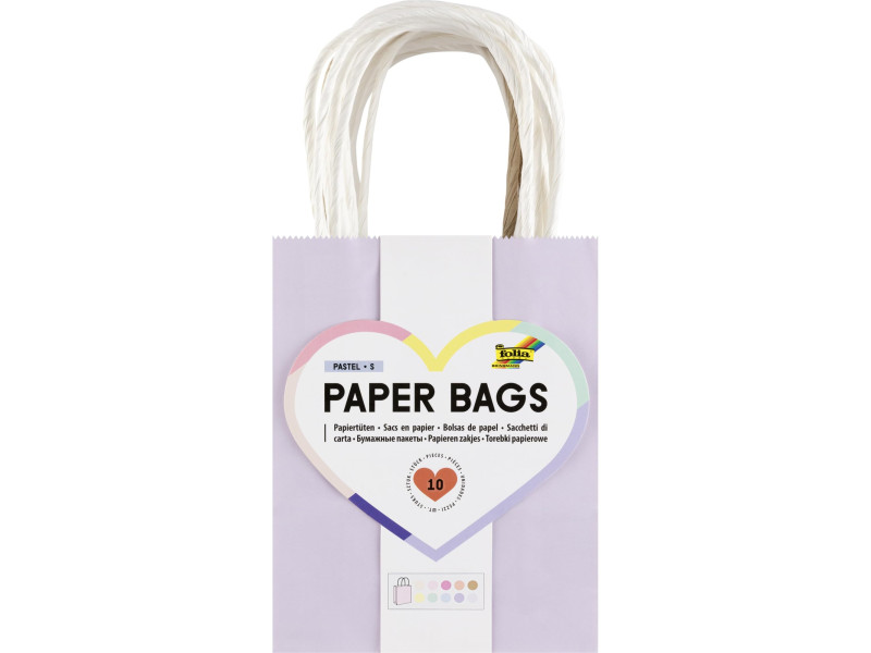 folia Sac en papier PASTEL, taille: S, assorti