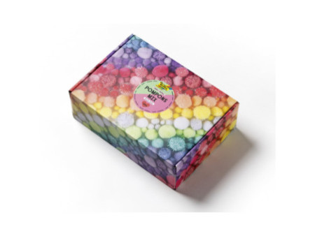 folia Mélange de pompons PASTEL Jumbobox, 300 g, assorti
