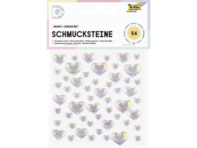 folia Pierre décorative HEARTS IRIDESCENT, autocollant