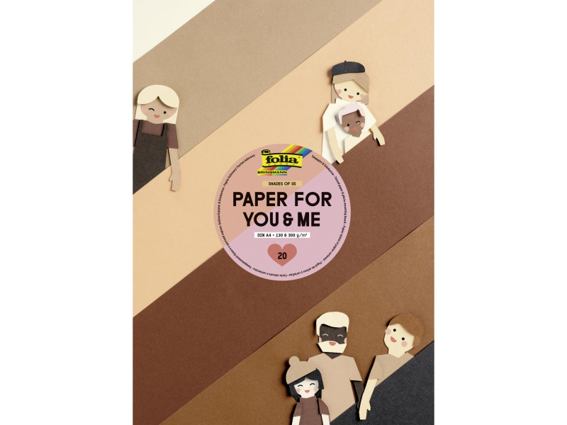 folia Bloc de papier et carton de couleur 'Shades of us'