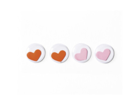 folia Oeil vacillant HEARTS, taille: M, autocollant
