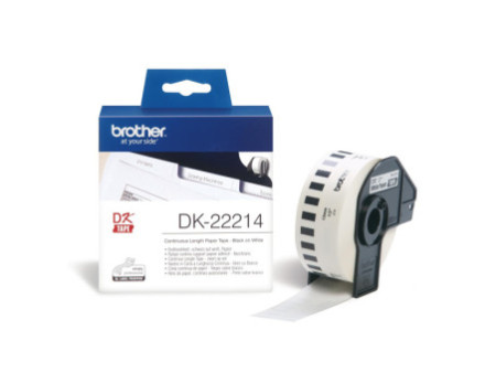 brother DK-22214 Etiquettes en continu papier, 12mm x 30,48m