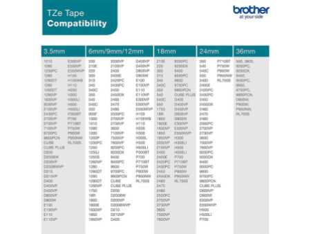 brother TZe-Tape TZe-355 cassette à ruban, largeur: 24mm