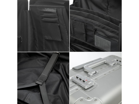 ALUMAXX Valise de voyage Overnight, en aluminium, argent