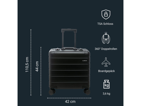 ALUMAXX Valise de voyage Overnight, entièrement en alu, noir