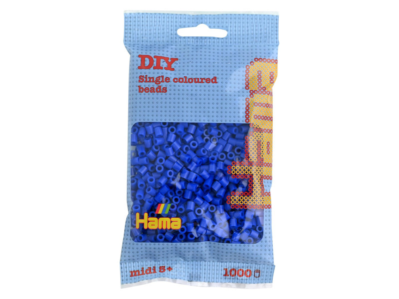 Hama Perles à repasser midi, dans un sachet, bleu