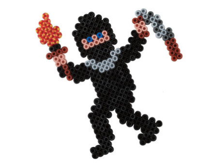 Hama Perles à repasser midi, en sachet, noir
