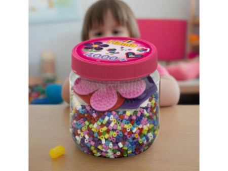 Hama Perles à repasser midi + plaques, en boîte plastique
