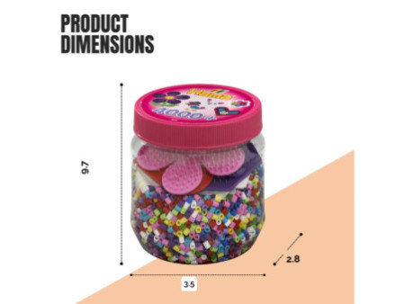 Hama Perles à repasser midi + plaques, en boîte plastique